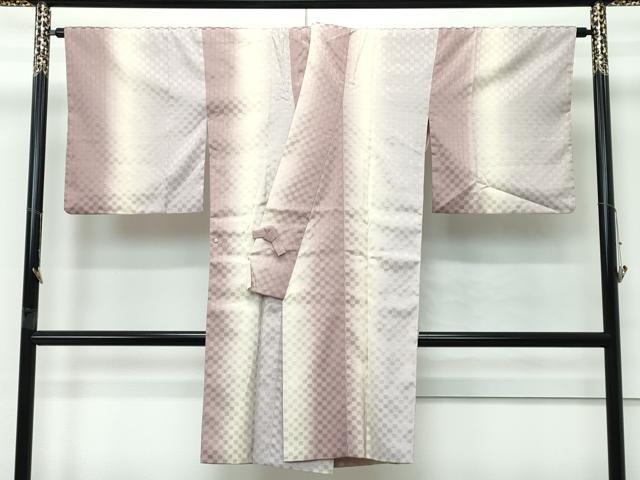 長閑やかさ屋御召しもの＃飛び切り 道中着 ロング丈 市松紋紗 暈し染め 珠玉 CZAA4895s6