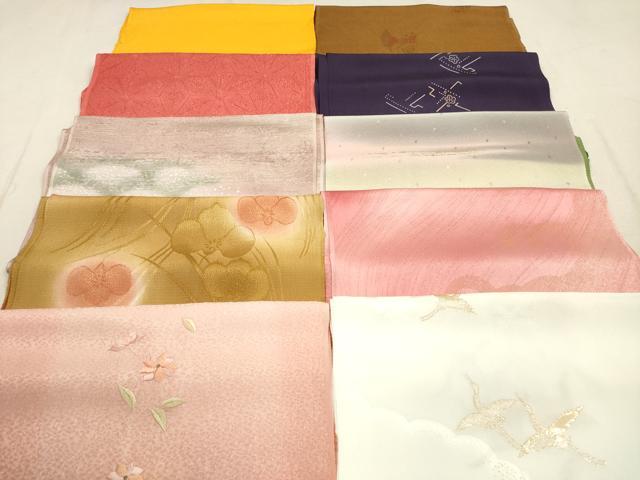 平和屋着物★和装小物　帯揚げ10枚セット　丹後ちりめん　正絹　逸品　DABB8055xg｜平和屋