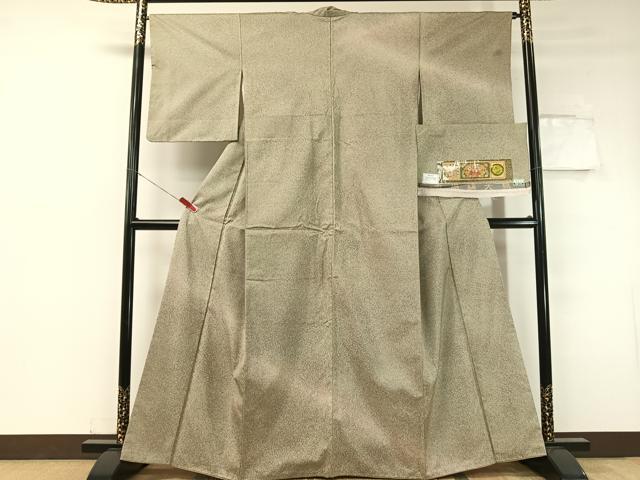 平和屋着物●本場縞大島紬　訪問着　上村絹織物謹製　霞文　証紙付き　正絹　逸品　CABC2703vp｜平和屋