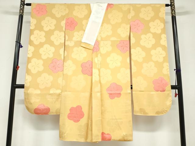 平和屋着物●振袖用長襦袢　袷　舞桜文　半衿刺繍　正絹　逸品　DABB0665ud｜平和屋