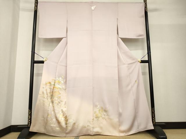 長閑やかさ屋御召しもの●金彩友禅 飛び切り手なみ者・細工師・和田光正 色留袖 見晴らし文 現ナマ彩 正絹 珠玉 未当て嵌める AABF8163ck