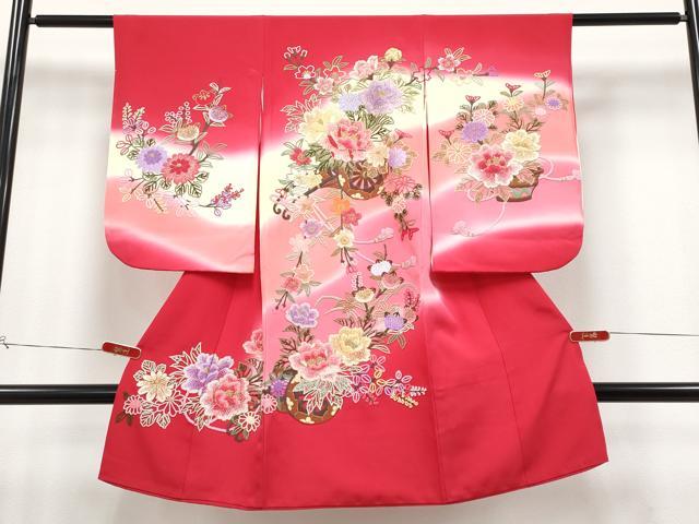 長閑やかさ屋中央局[]より良い 七五三 御嬢さん 7歳 祝着 中国三大刺しゅう 相良刺しゅう 総刺しゅう 割れ易い文 暈し染 金糸 朱・朱色 珠玉 未当てはめる CYAA4466s6