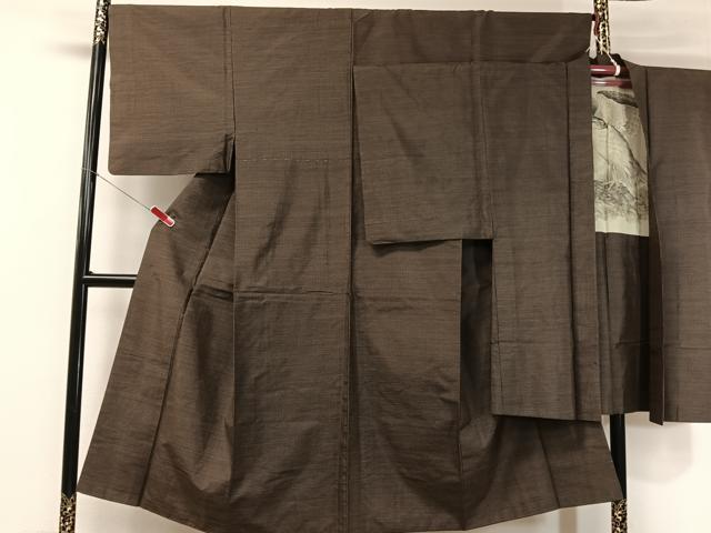 平和屋着物●男性　本場大島紬　アンサンブル　100亀甲　総詰め　正絹　逸品　CABC2717vp｜平和屋