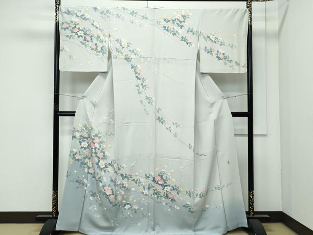 平和屋着物●十日町友禅作家　阿部佳雪　訪問着　白山紬　霞文　正絹　逸品　未使用　DABC2627ud 楽天市場】平和屋着物○十日町友禅作家 阿部佳雪 訪問着 草花文 金彩