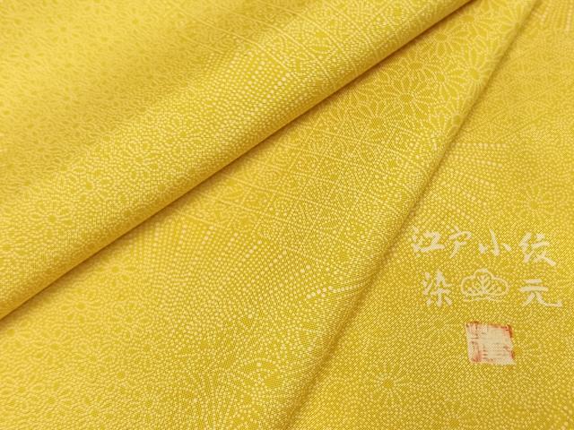 長閑やかさ屋御召しもの●発祥地大島紬 染大島 日本の首都小紋 絵描き物 扇子花文 正絹 珠玉 AABI1358fy