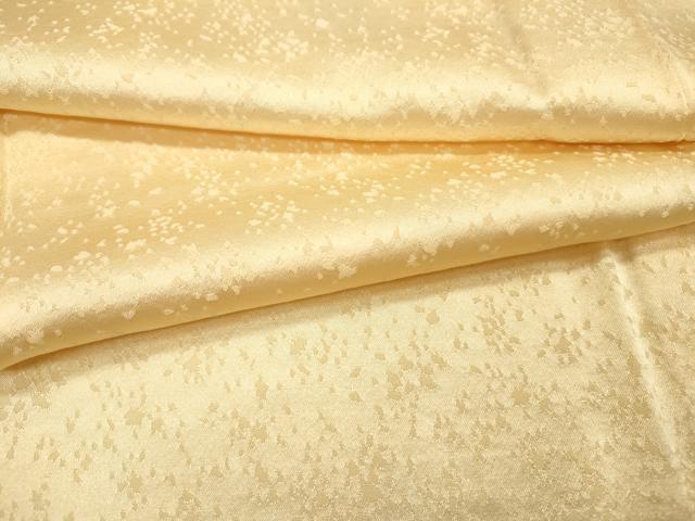 平和屋着物▽上質な色無地　単衣　霞地紋　鳥の子色　反端付き　正絹　逸品　未使用　DABG5514fe｜平和屋