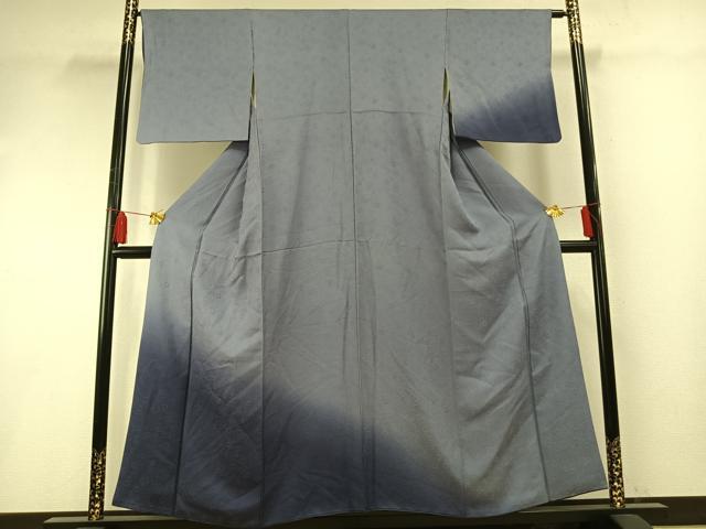 長閑やかさ屋お召しもの●短い訪問着 顕花植物地紋 暈し染め 正絹 珠玉 AABF5958fy