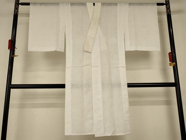 長閑やかさ屋お召しもの＊夏物 長襦袢 顕花植物紋紗 白いこと AABF9485jd