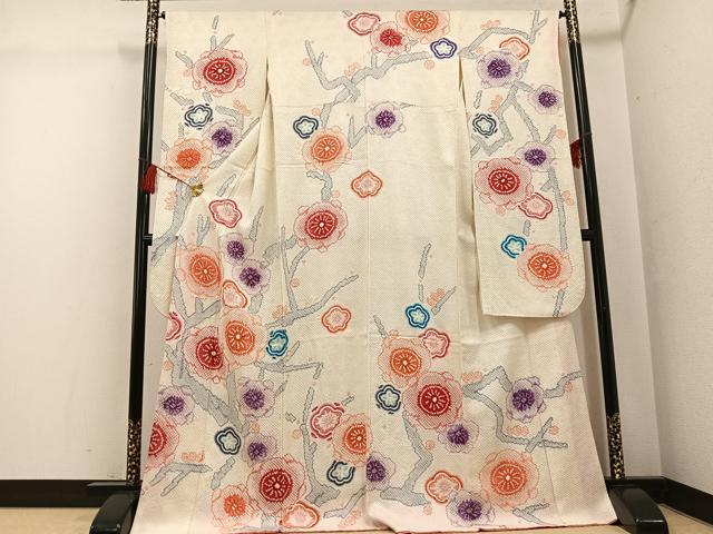 長閑やかさ屋御召しもの●晴れ晴れしい振袖 総絞り 枝梅 正絹 珠玉 AABG1076ph