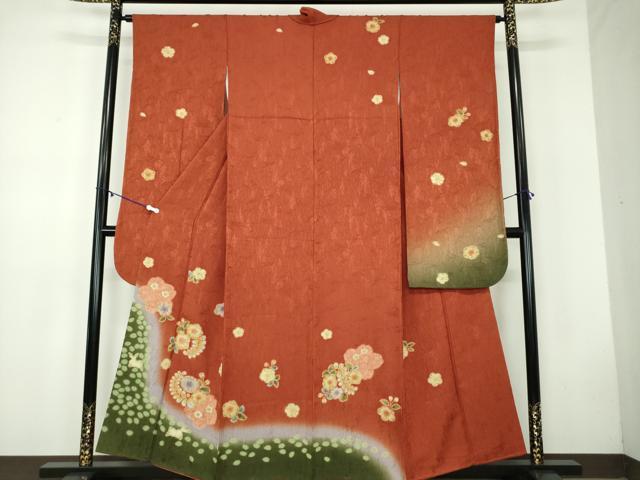 長閑やかさ屋お召しもの●晴れ晴れしい振袖 絞り 跳兎 辻が花 暈し染め 正絹 珠玉 DABB4714ps