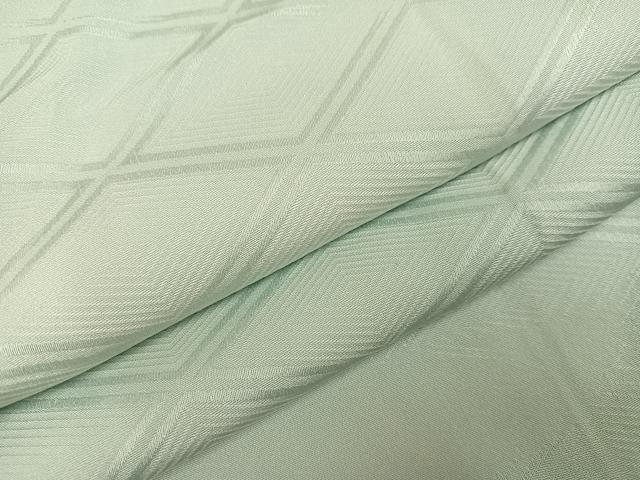 平和屋着物●上質な色無地　入子菱地紋　柳鼠色　正絹　逸品　AABI0537ph｜平和屋