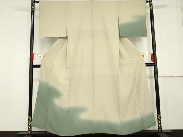 長閑やかさ屋御召しもの●短い訪問着 霞文 暈し染め 正絹 珠玉 AABF9129cs