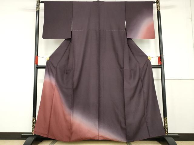 長閑やかさ屋御召しもの●短い訪問着 霞文 暈し染め 正絹 珠玉 AABG0291cs