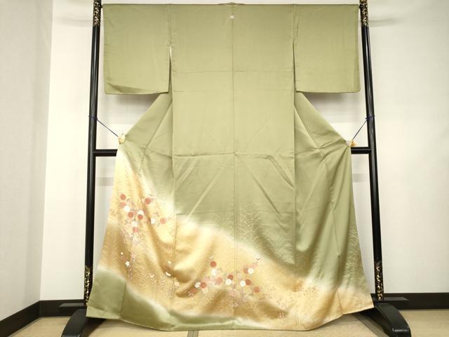 平和屋着物●豪華色留袖　草花文　暈し染め　金彩　正絹　逸品　AABJ5783ck｜平和屋