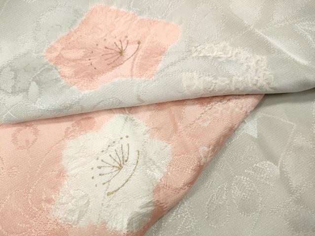 平和屋着物●長襦袢　袷　絞り　道長舞花文　金彩　半衿刺繍　正絹　逸品　CABD0320ut｜平和屋