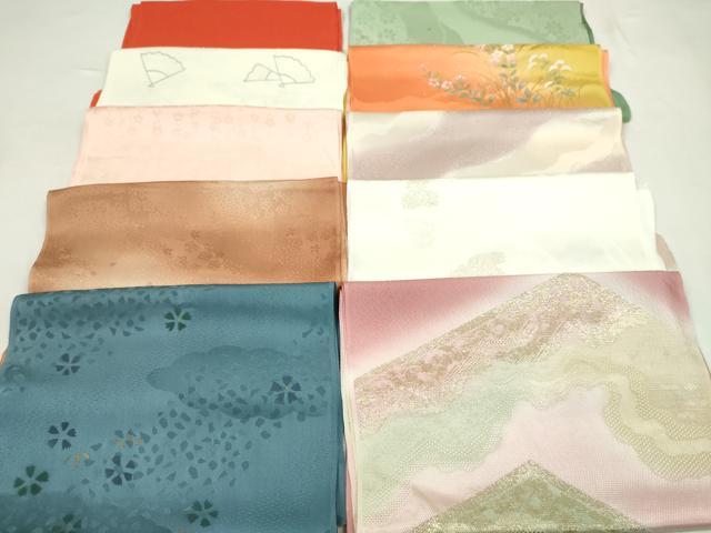 平和屋着物★和装小物 帯揚げ10枚セット 丹後ちりめん 正絹 逸品 CABD8442ju