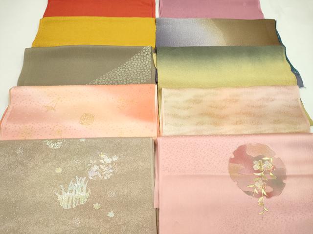 平和屋着物★和装小物 帯揚げ10枚セット 丹後ちりめん 正絹 逸品 CABD8449ju