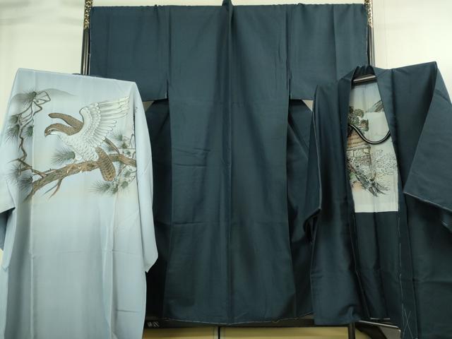 長閑やかさ屋御召しもの●より良い 成人男性 紬 合奏団 長襦袢(袷)・長羽織書き割り キングサイズ 亀甲柄 珠玉 未当てはめる DZAB4303kh6