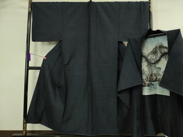 長閑やかさ屋御召しもの●より良い 成人男性 結城紬 合奏団 杢 濃縮された青赤銅色 珠玉 未当てはめる DZAB4311kh6