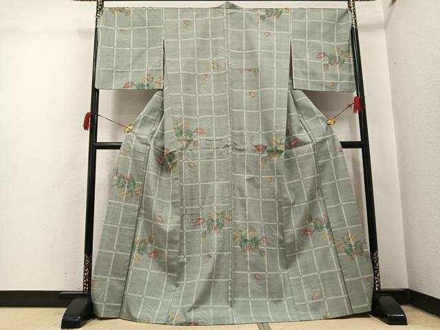 平和屋着物●上質な紬　草木文　正絹　逸品　AABH8376ph｜平和屋 30,420円