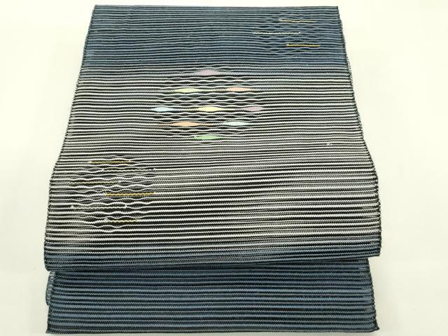 平和屋着物＊夏物 八寸名古屋帯 絽綴れ 霞丸文 金銀糸 正絹 逸品 CABI5569rv｜平和屋