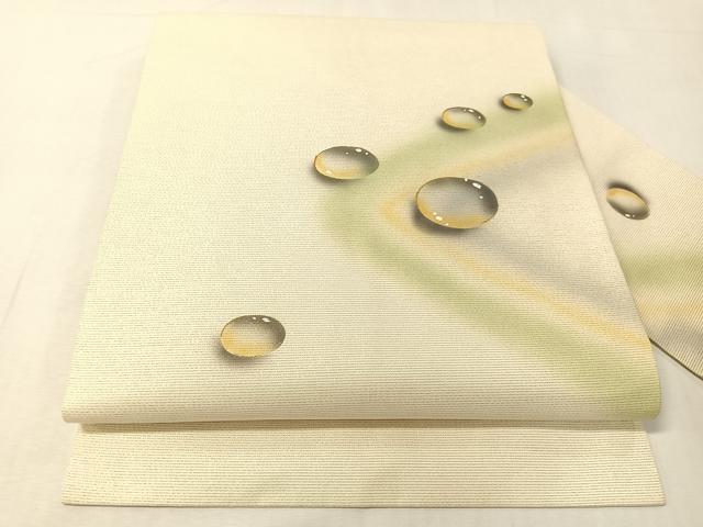 平和屋着物●九寸名古屋帯　手描き　水玉　金通し地　正絹　逸品　CABI4150vp｜平和屋