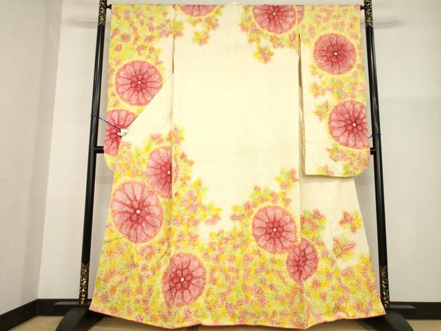 平和屋着物●豪華振袖 総絞り 舞花文 正絹 逸品 AABG2648ck|平和屋