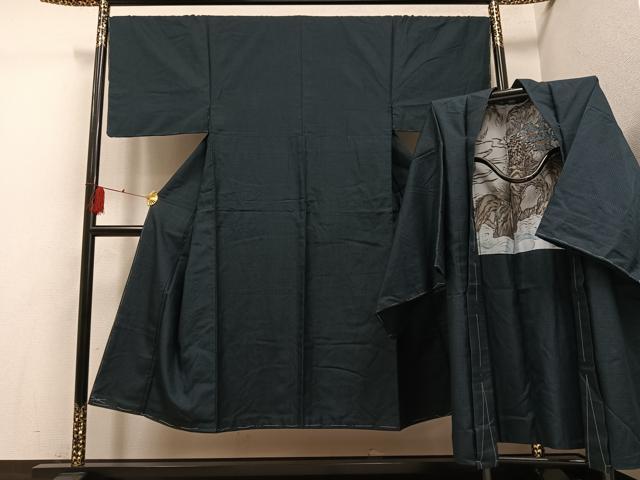 長閑やかさ屋御召しもの●成人男性 紬 合奏団 正絹 珠玉 未当て嵌める AABG4144ph