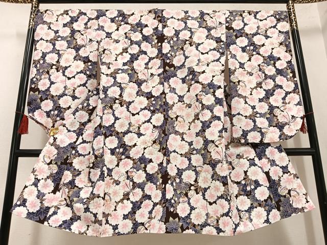 平和屋着物●小振袖　二尺袖　鈴　桜　金彩　洗える着物　AABG4896ph｜平和屋