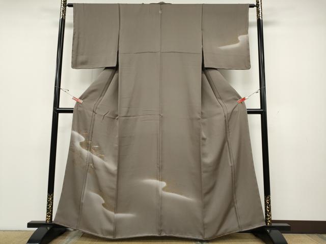 平和屋着物●訪問着　こぼれ松葉　金彩　正絹　逸品　CABD0347ut｜平和屋