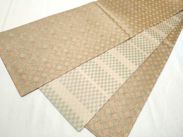 平和屋着物●両面　全通柄袋帯　花織　吉祥丸文　正絹　逸品　CABD5922hy｜平和屋