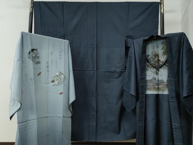 長閑やかさ屋御召しもの●成人男性 発祥地大島紬 合奏団・長襦袢書き割り 100亀甲 総端っこ 正絹 珠玉 未当て嵌める CABC7126yc