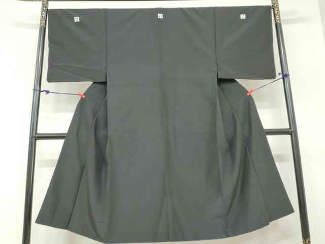 長閑やかさ屋お召しもの●成人男性 黒紋付 正絹 珠玉 DABC2305ud メンズファッション-和服