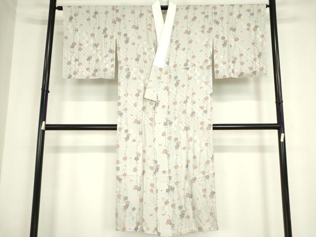 平和屋着物●長襦袢　無双仕立て　枝垂桜文　鈴乃屋扱い　正絹　逸品　未使用　DABC3246az｜平和屋