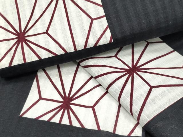 平和屋着物&there4;夏物 綿紅梅 浴衣 麻の葉文様 綿 逸品 CABD9547gh｜平和屋