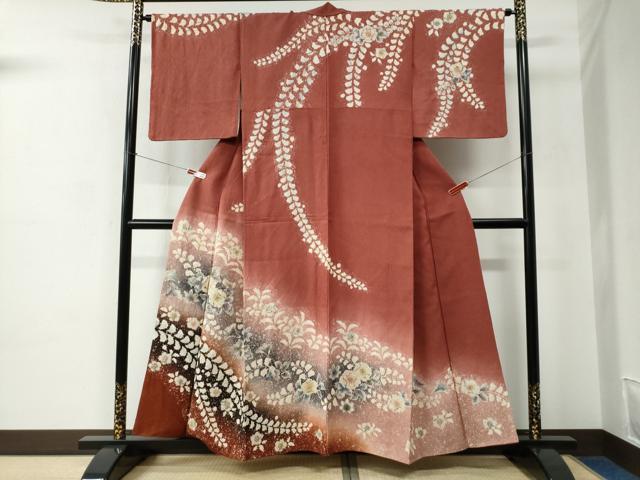 平和屋着物●訪問着　辻が花　絞り　暈し染め　正絹　逸品　CABC6676yc｜平和屋