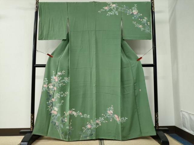 平和屋着物●訪問着　友禅　作家物　枝菊文　正絹　逸品　CABE3025yc｜平和屋