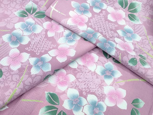 平和屋着物∴夏物 浴衣 綿紅梅 舞花尽くし 綿 逸品 CABD2490ng