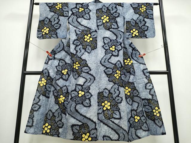 平和屋着物∴夏物 浴衣 有松鳴海絞り 乱菊 流水文 綿 逸品 CABD2496ng