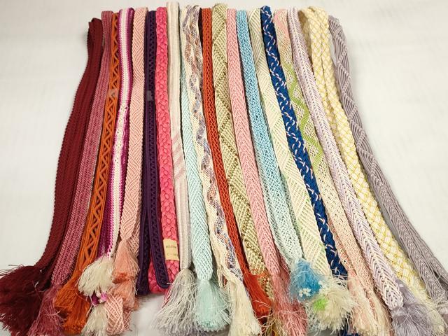 平和屋着物＊夏物 和装小物 帯締め20本セット レース織 銀糸 逸品 DABC1544zzz