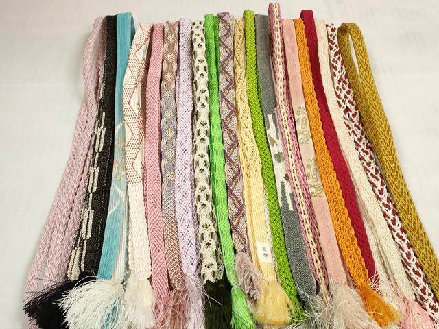平和屋着物＊夏物 和装小物 帯締め20本セット レース織 金銀糸 逸品 DABC1546zzz