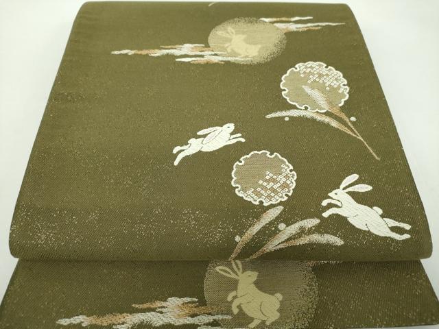 平和屋着物●六通柄袋帯　唐織　すかし織　吉祥文様　金糸　さが美扱い　正絹　逸品　DABD1110ps｜平和屋