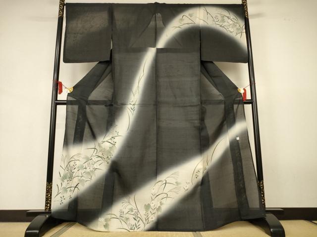 平和屋着物*夏物 絹芭蕉 訪問着 草花文 暈し染め 正絹 逸品 AABJ9102jd|平和屋