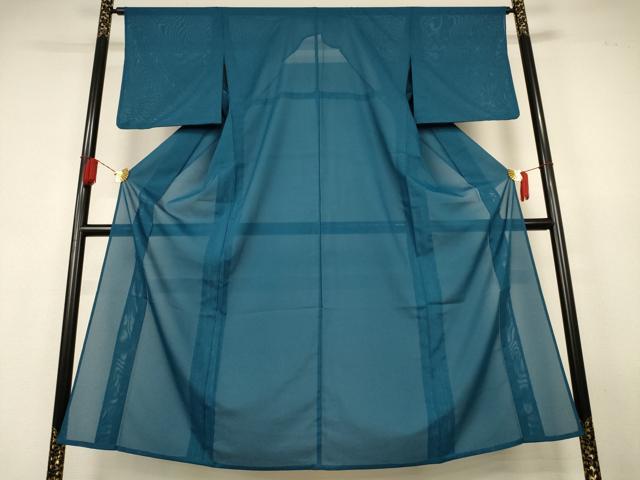 平和屋着物＊夏物 色無地 絽 納戸色 正絹 逸品 AABJ9107jd｜平和屋