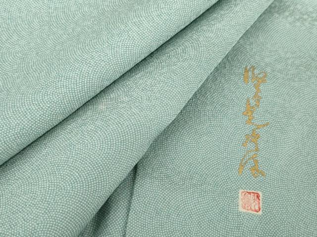 平和屋着物●伝統工芸師 服部光擴 江戸小紋 鮫小紋柄 正絹 逸品 AABG0361cs|平和屋