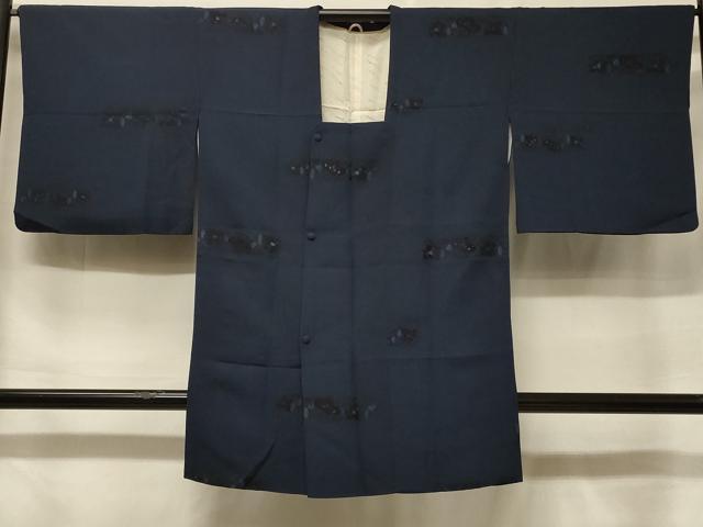 長閑やかさ屋御召しもの＃道行厚地の外套 地紋起こし 横段花唐草文 ロング丈 正絹 珠玉 CABF1332インチ