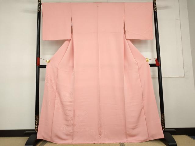 平和屋着物●豪華色留袖 片輪車吉祥地紋 紅梅色地 高島屋扱い 正絹 逸品 AABG3625cs|平和屋