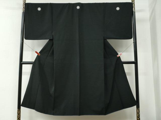 平和屋着物●男性 黒紋付 正絹 逸品 CABC6982yc|平和屋