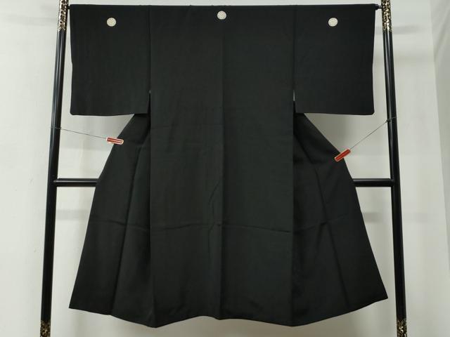 平和屋着物●男性　黒紋付　正絹　逸品　CABC6983yc｜平和屋