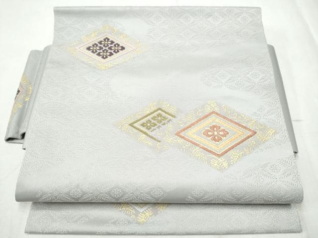 長閑やかさ屋御召しもの●つけ帯 唐織 菱花文 金糸 正絹 珠玉 CABD5956hy
